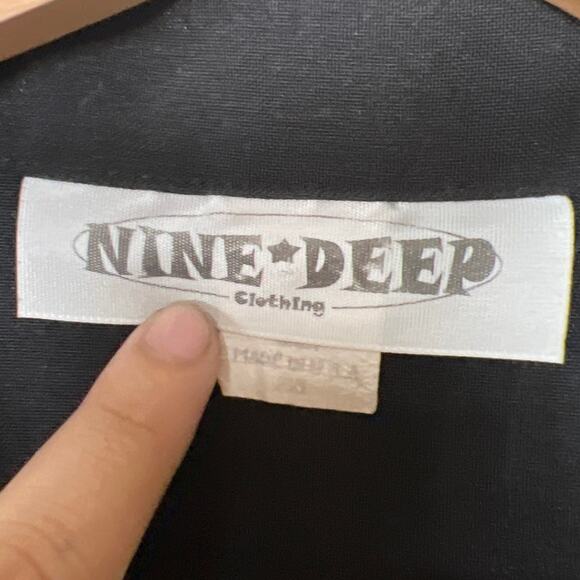 Vintage Nine Deep Clothing Cocktails Shiny Button Down *DImensions in Picture* - Picture 3 of 5